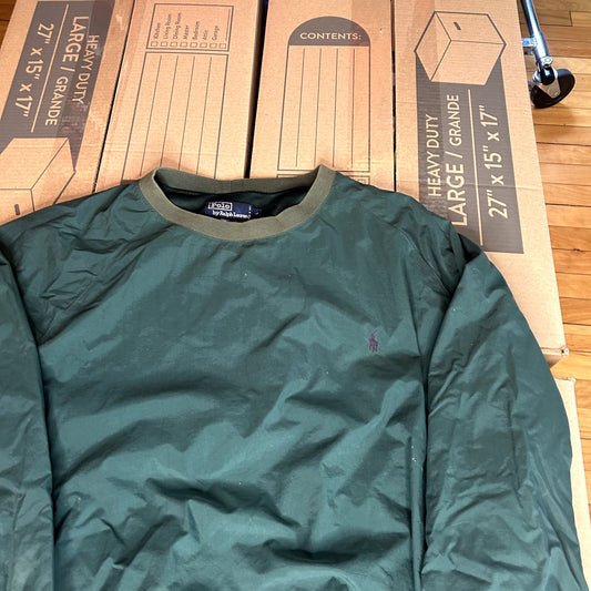 Polo Green Windbreaker Pullover T-Shirt Large