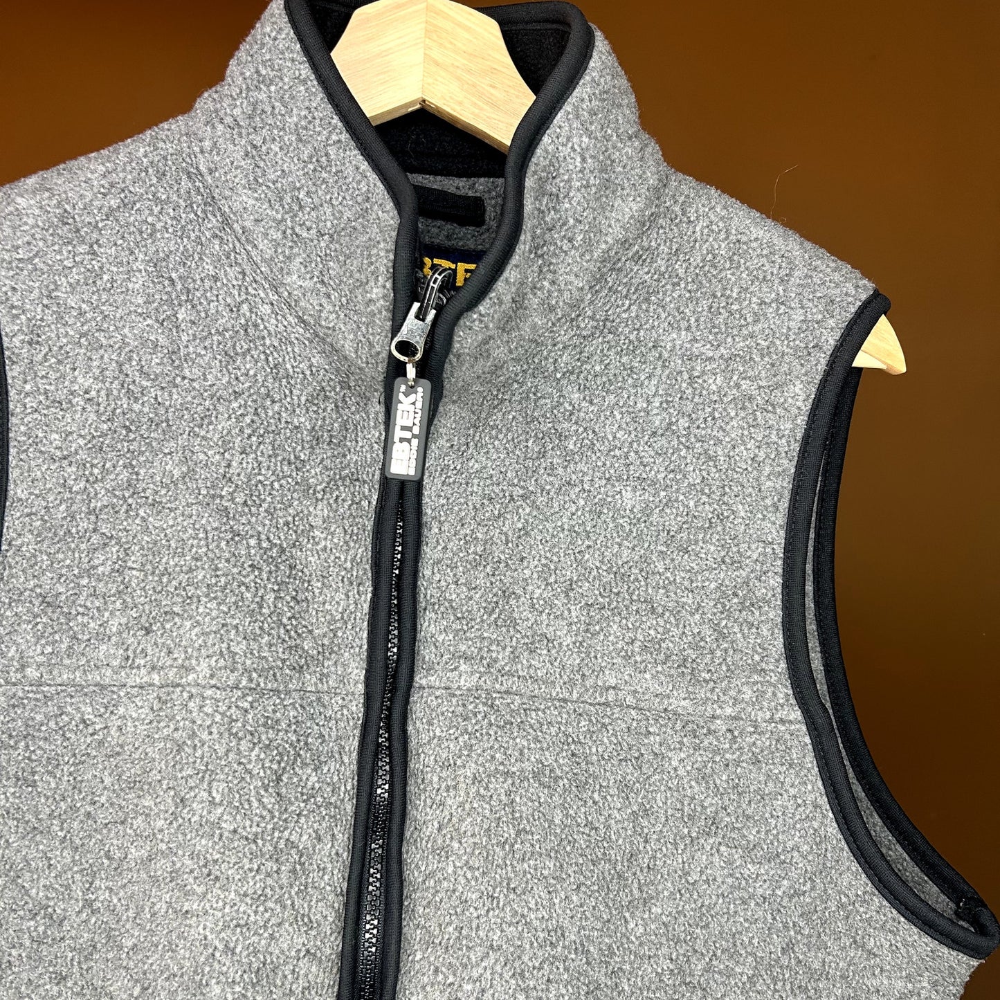 Y2k Ebtek Smoke Gray Fleece Vest Small