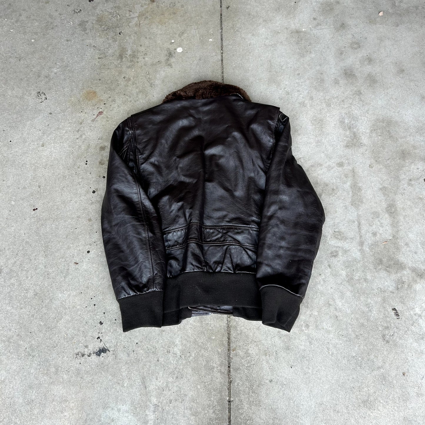 Vintage Leather Made in San Diego G3 Bomber Jacket 38