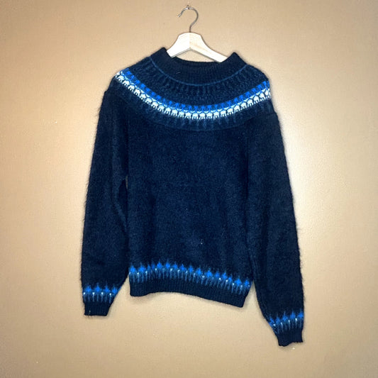 Vintage 60s 70s Sears Mohair Colorful Sweater