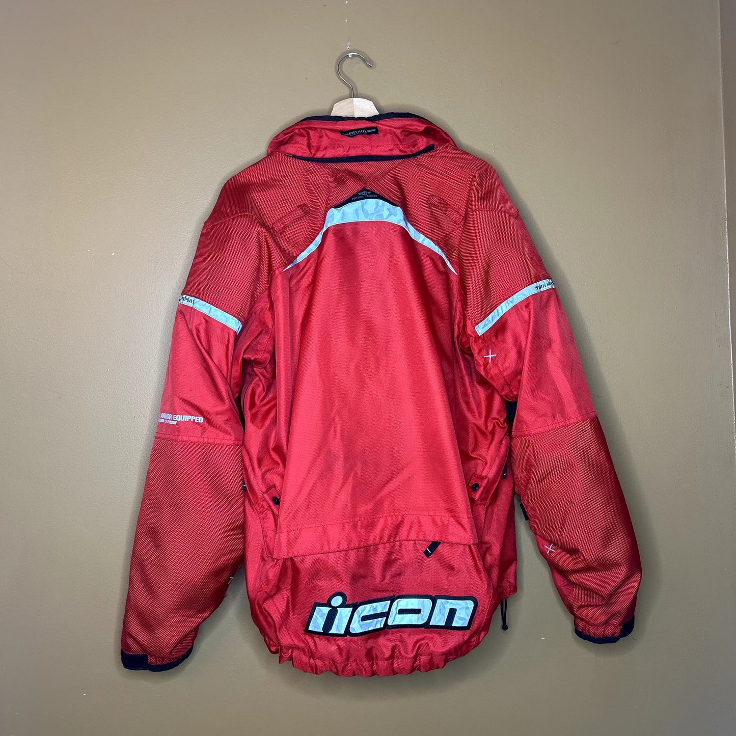 Icon Motorcycle Patrol jacket Red Medium