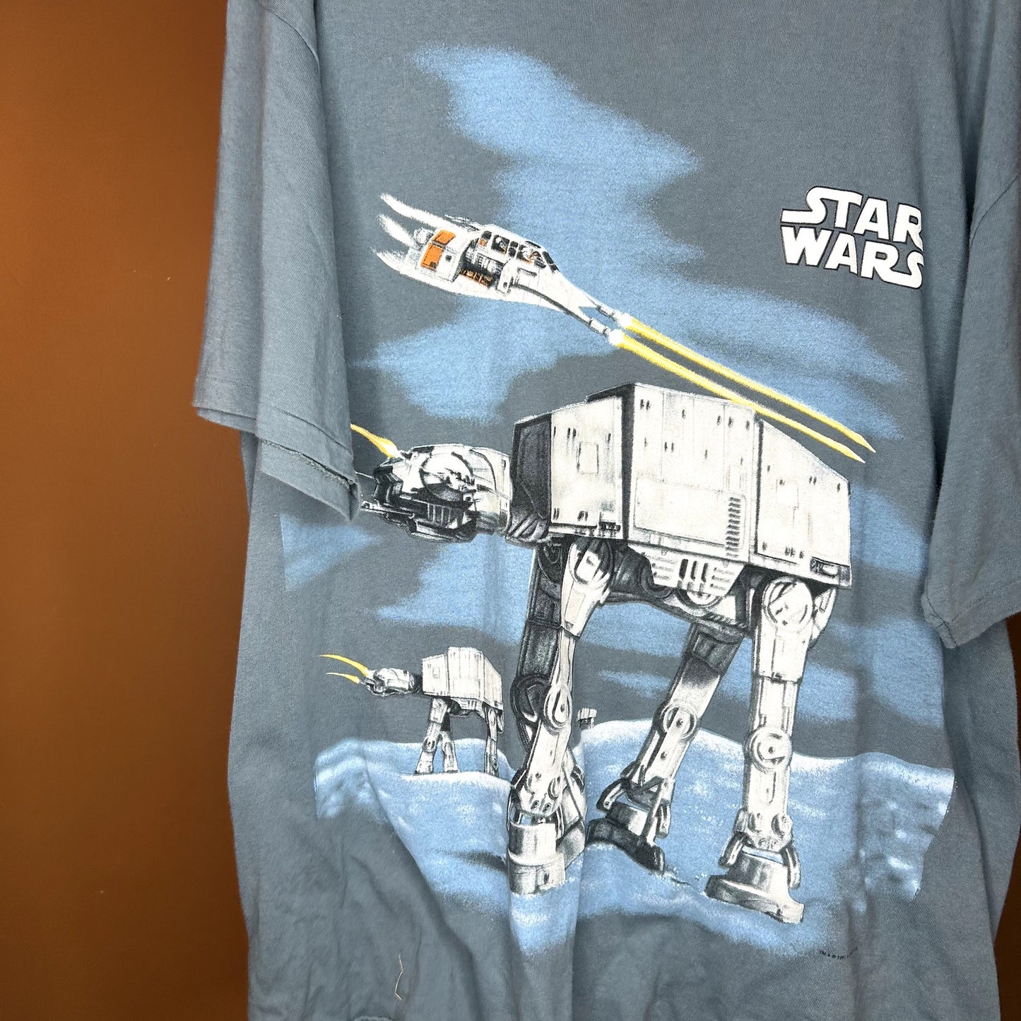 Vintage 1995 Star Wars Battle Of Hoth Double Sided T-Shirt