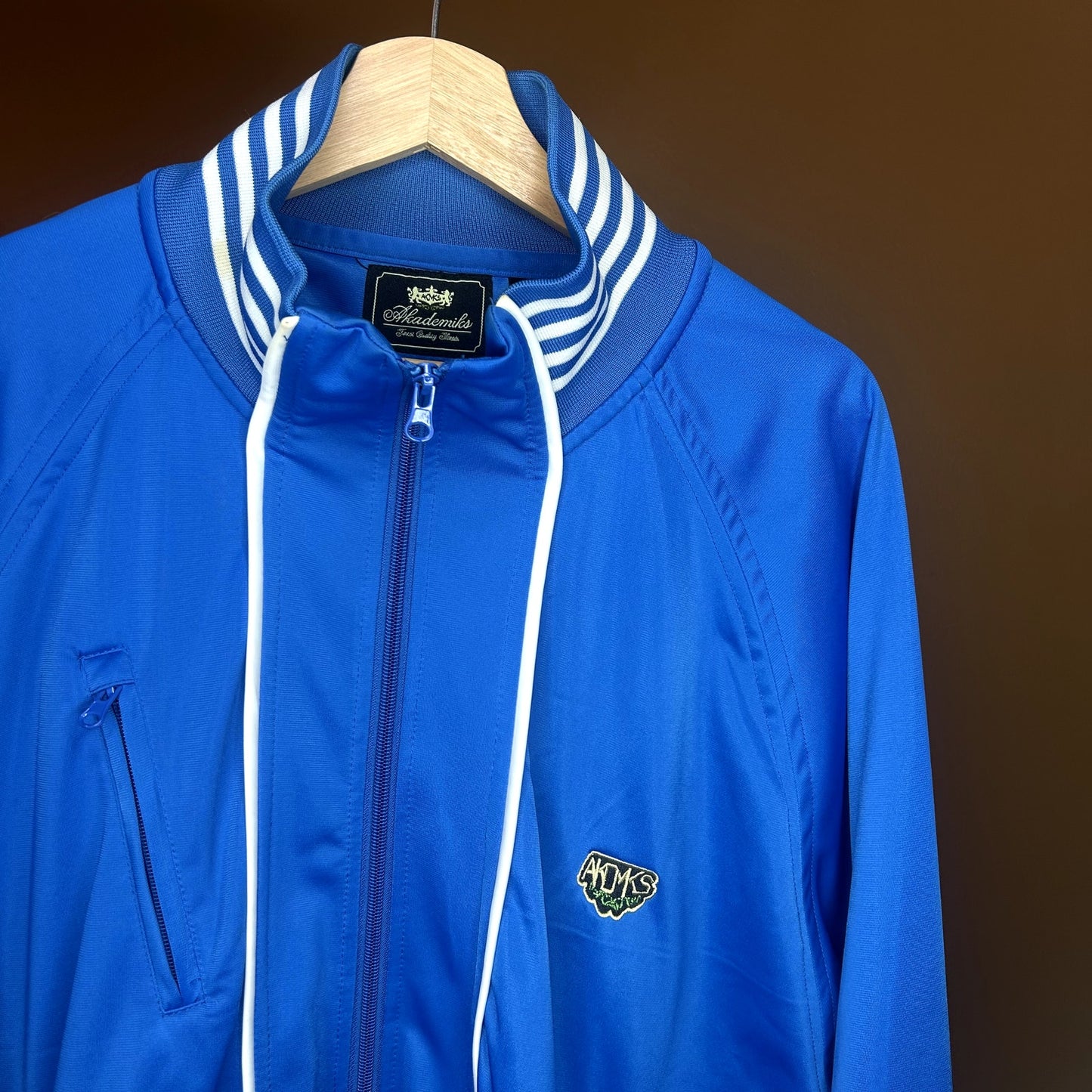 Y2K Blue Akademiks Zip-Up Track Jacket XXL