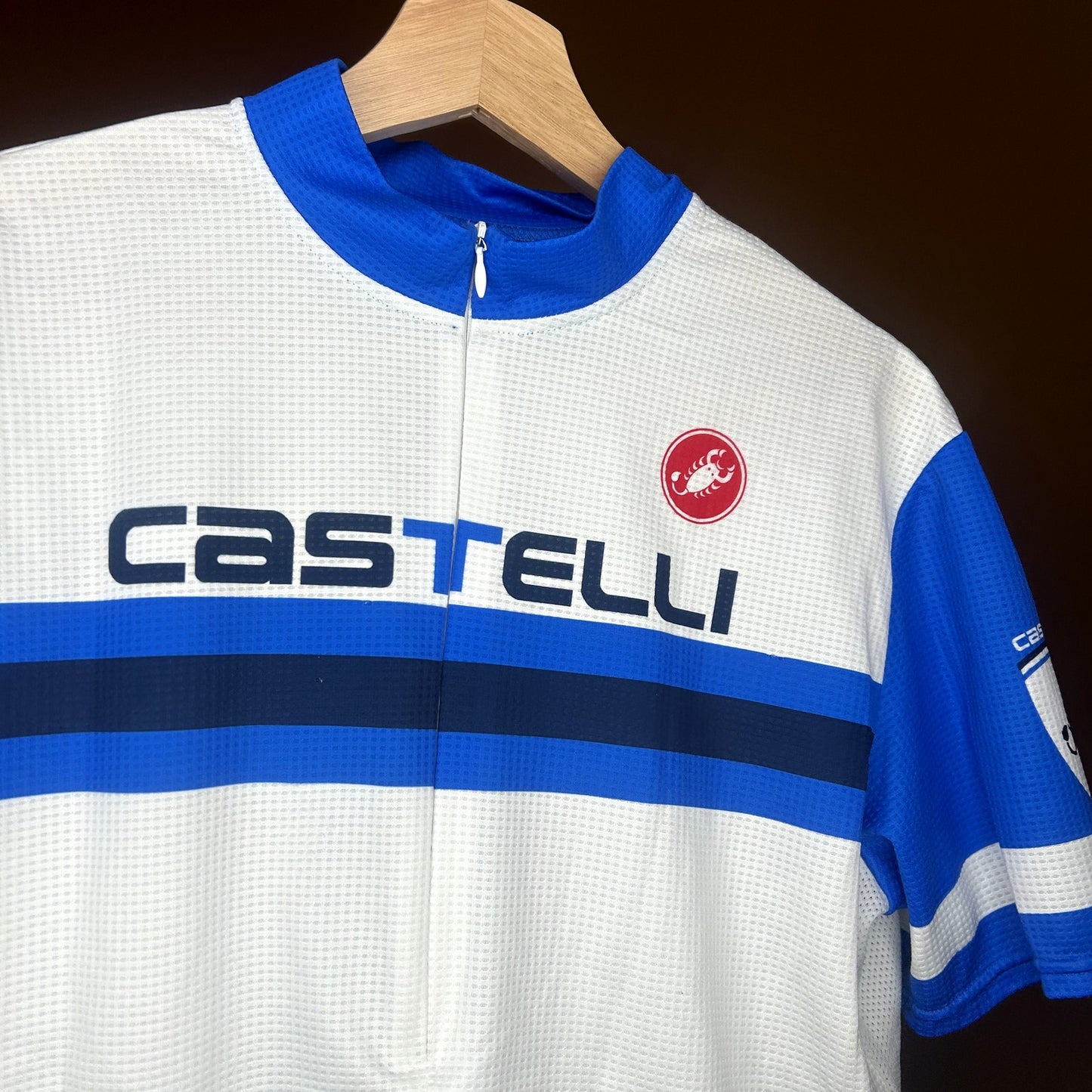 Castelli Biker Jersey Blue and White XL