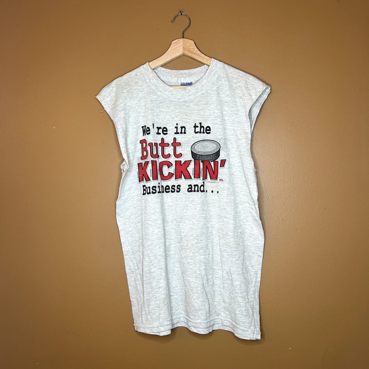 Vintage 90s Cut Off Funny Gym T-Shirt