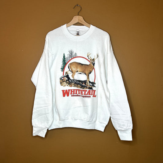 Vintage 90s Test Print White Tail Deer x Pig Crewneck