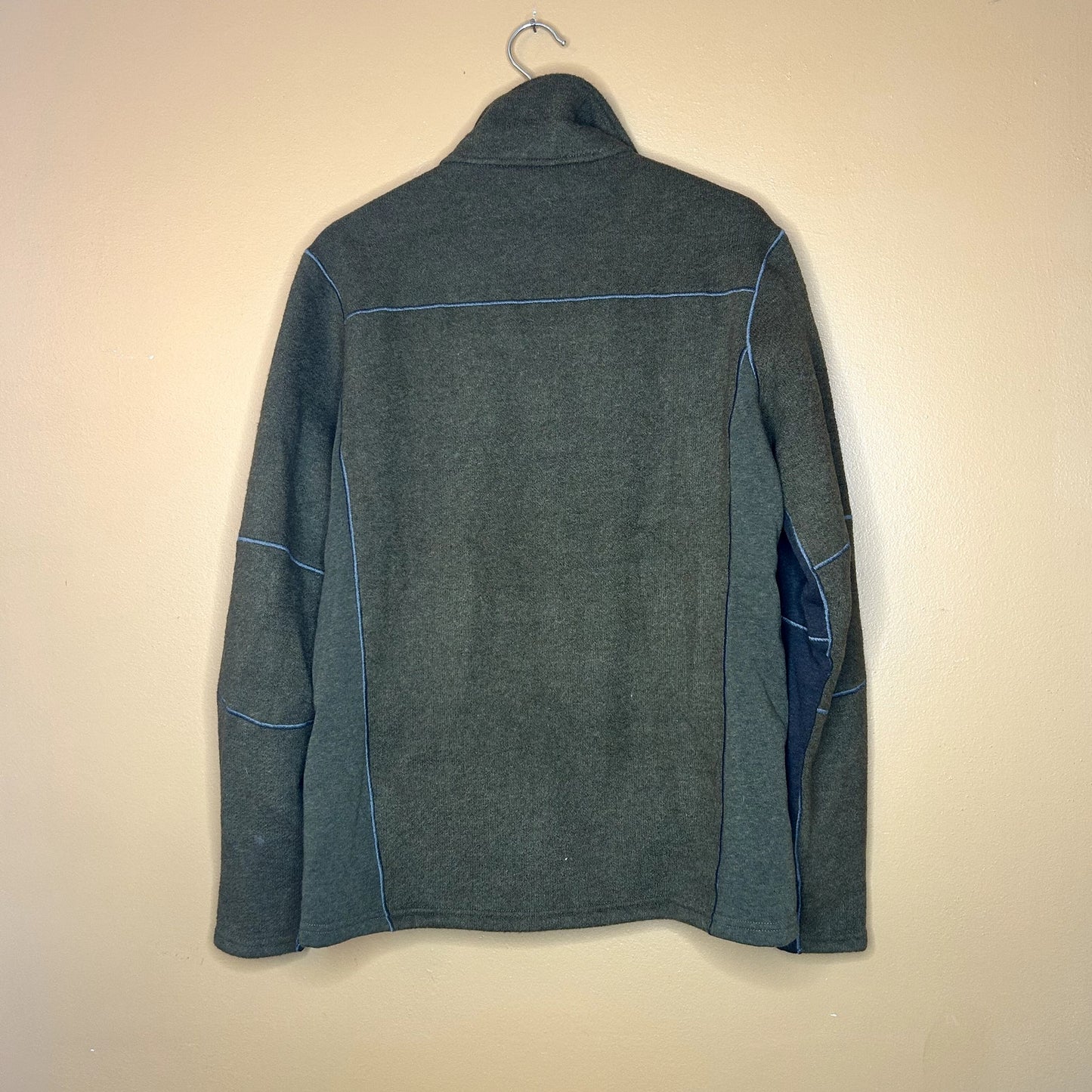 Modern Kuhl Fleece Zip-up Mens Lightweight Jacket Green and Grey