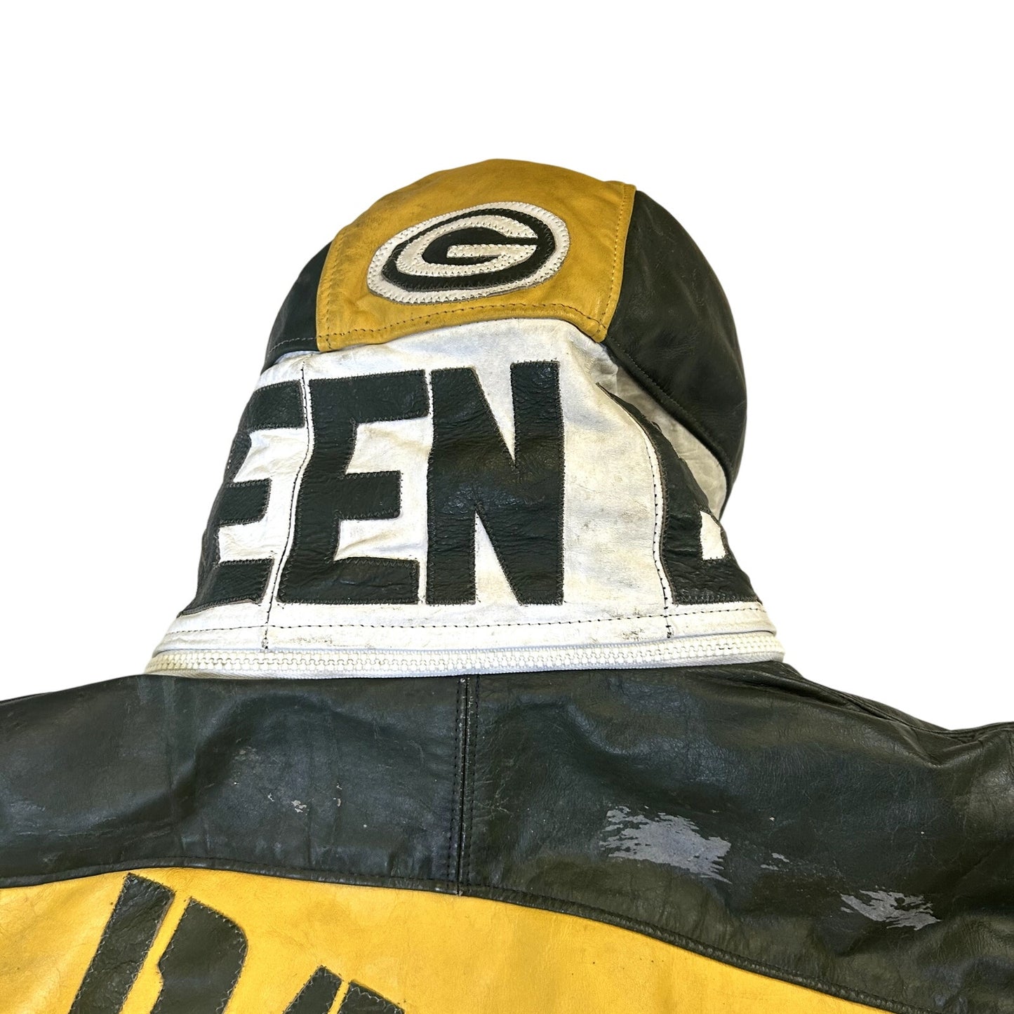 Vintage 90s Leather Greenbay Packers Coat