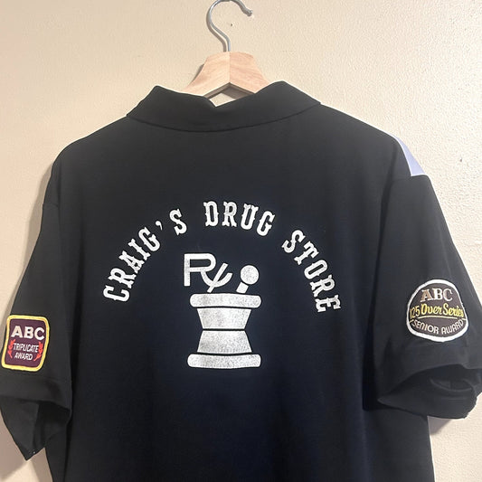 1970s Craigs Pharmacy Bowling T-Shirt XL