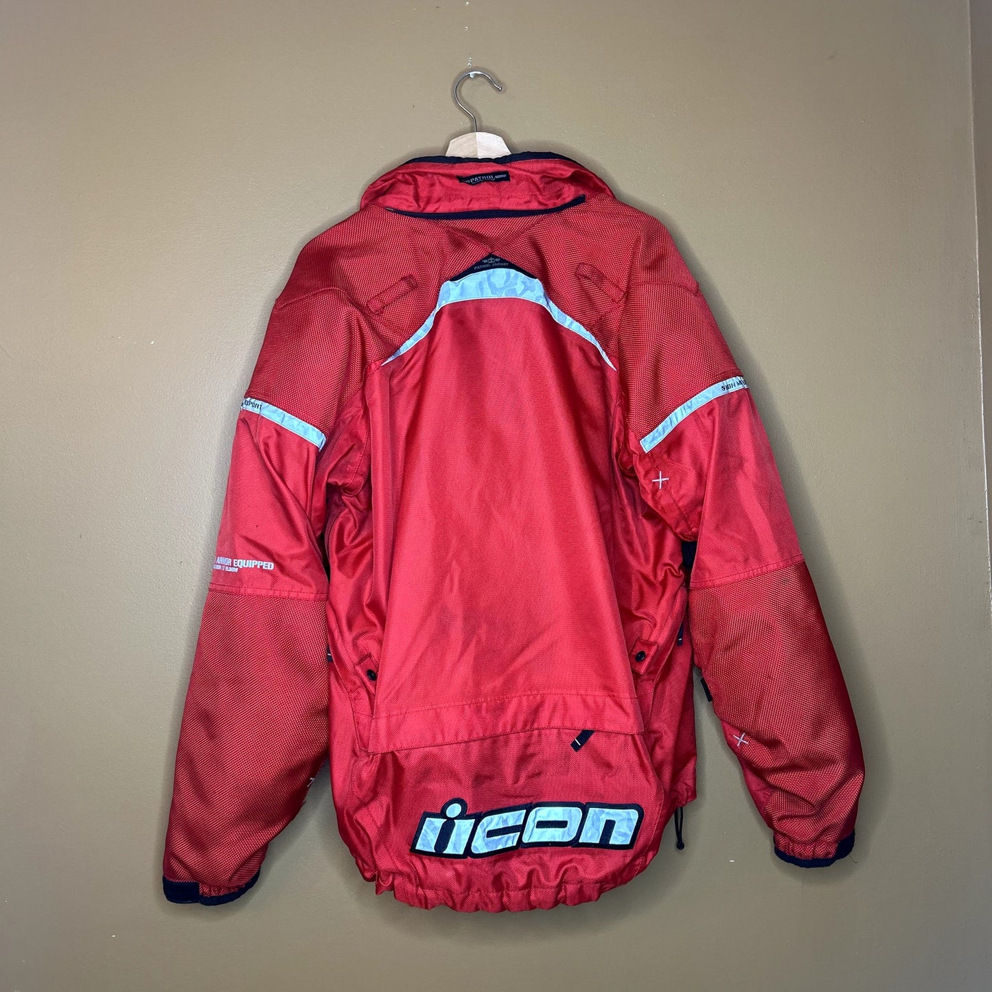 Icon Motorcycle Patrol jacket Red Medium