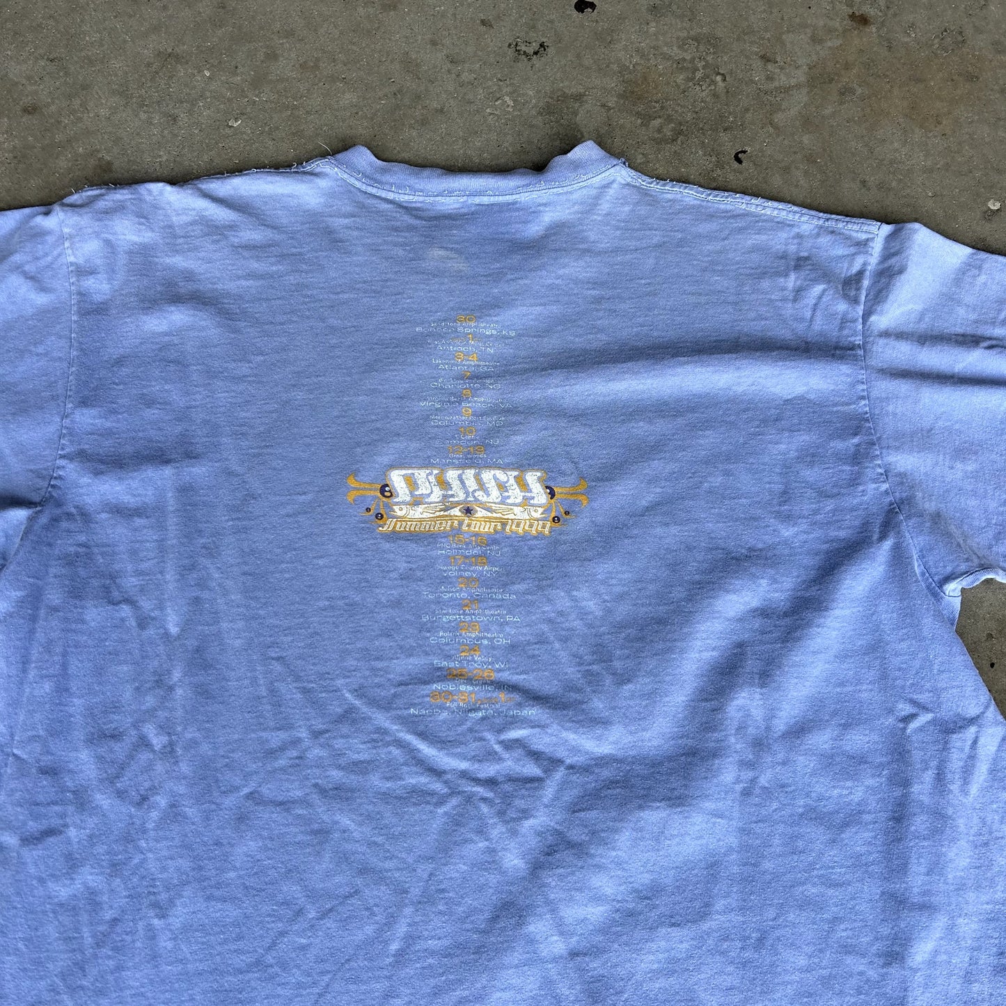 Vintage 90s Phish Tour T-Shirt Stained XL