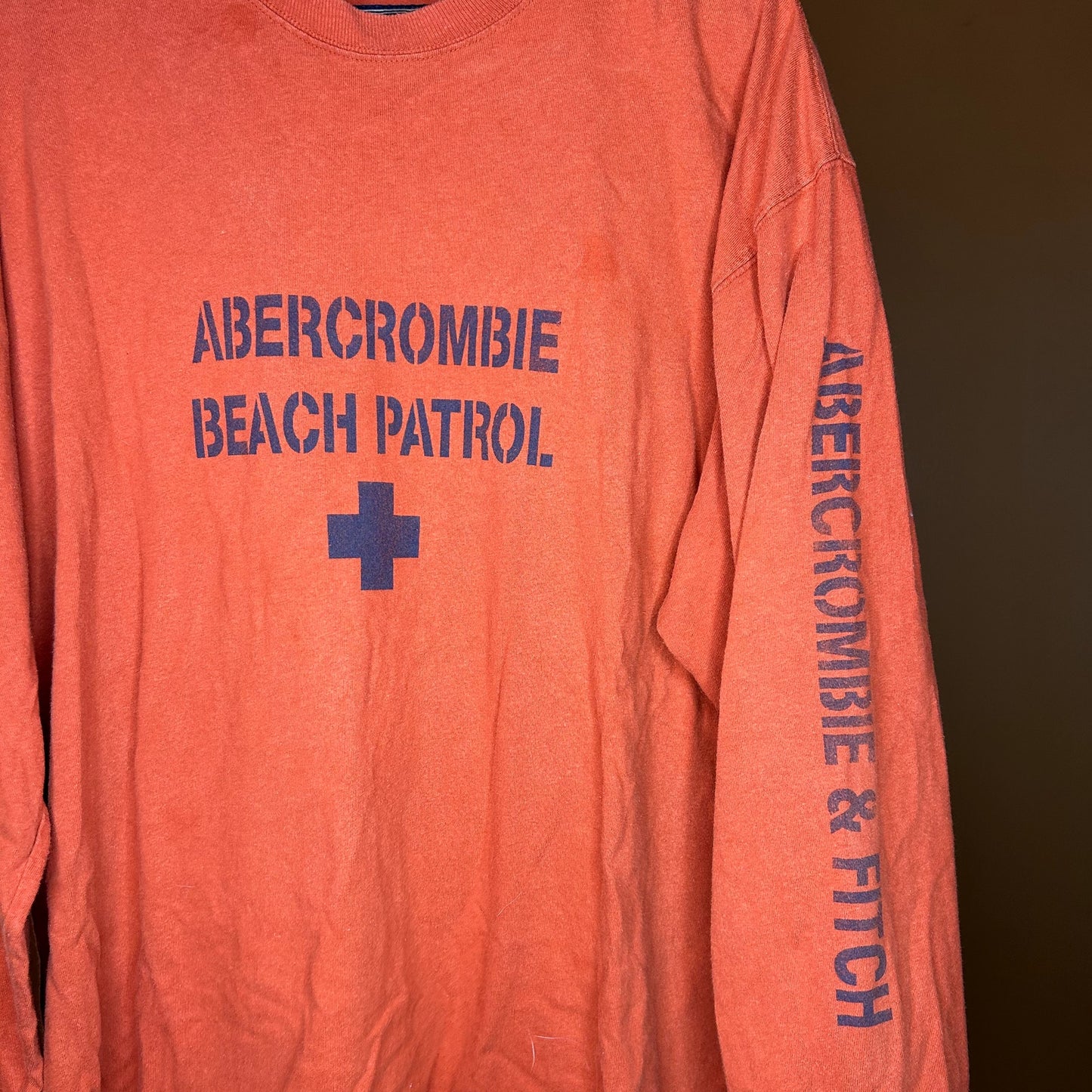 Vintage 90s Abercrombie Beach Patrol Long Sleeve Shirt Medium
