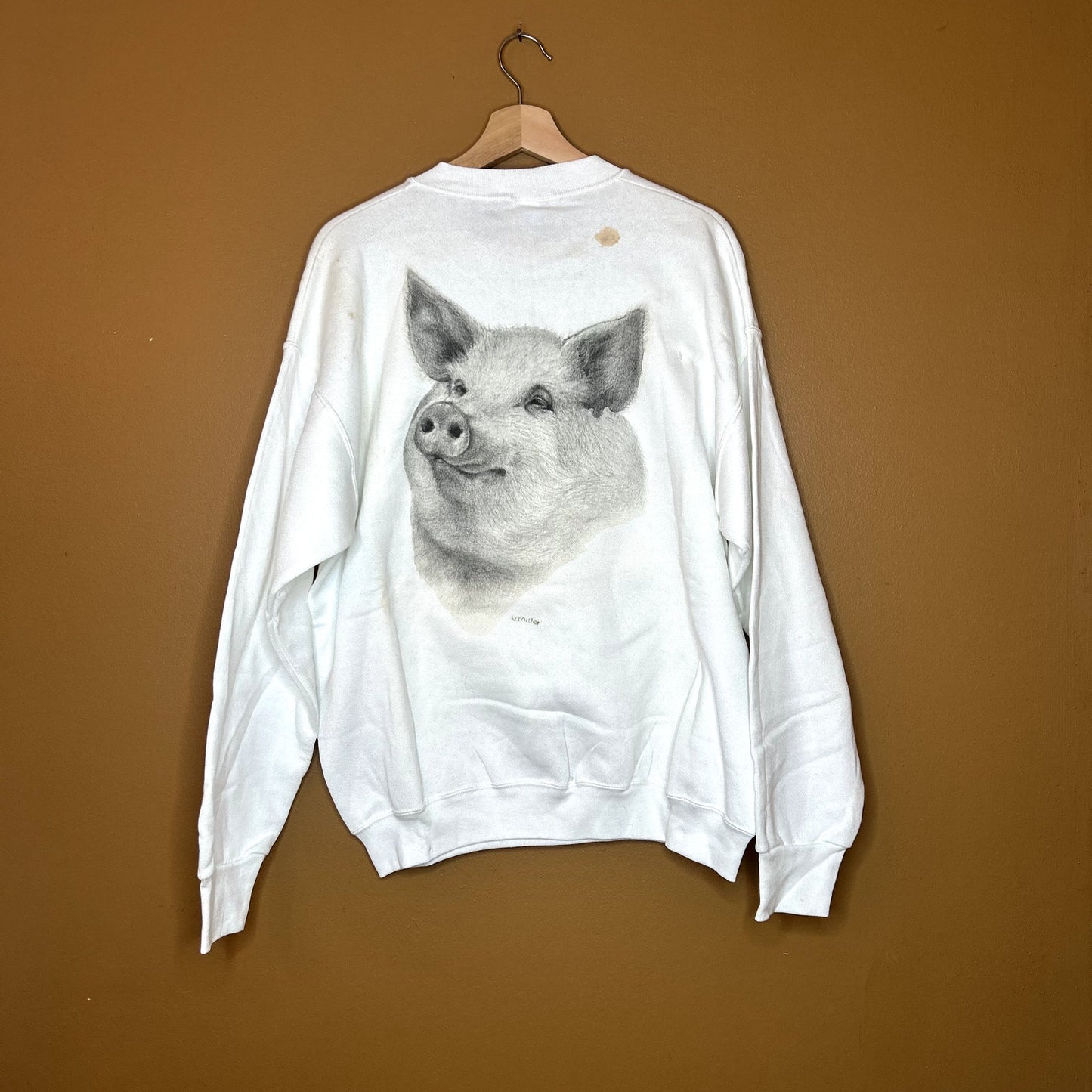 Vintage 90s Test Print White Tail Deer x Pig Crewneck