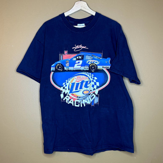Vintage 90s Nascar Miller Lite Graphic T-Shirt