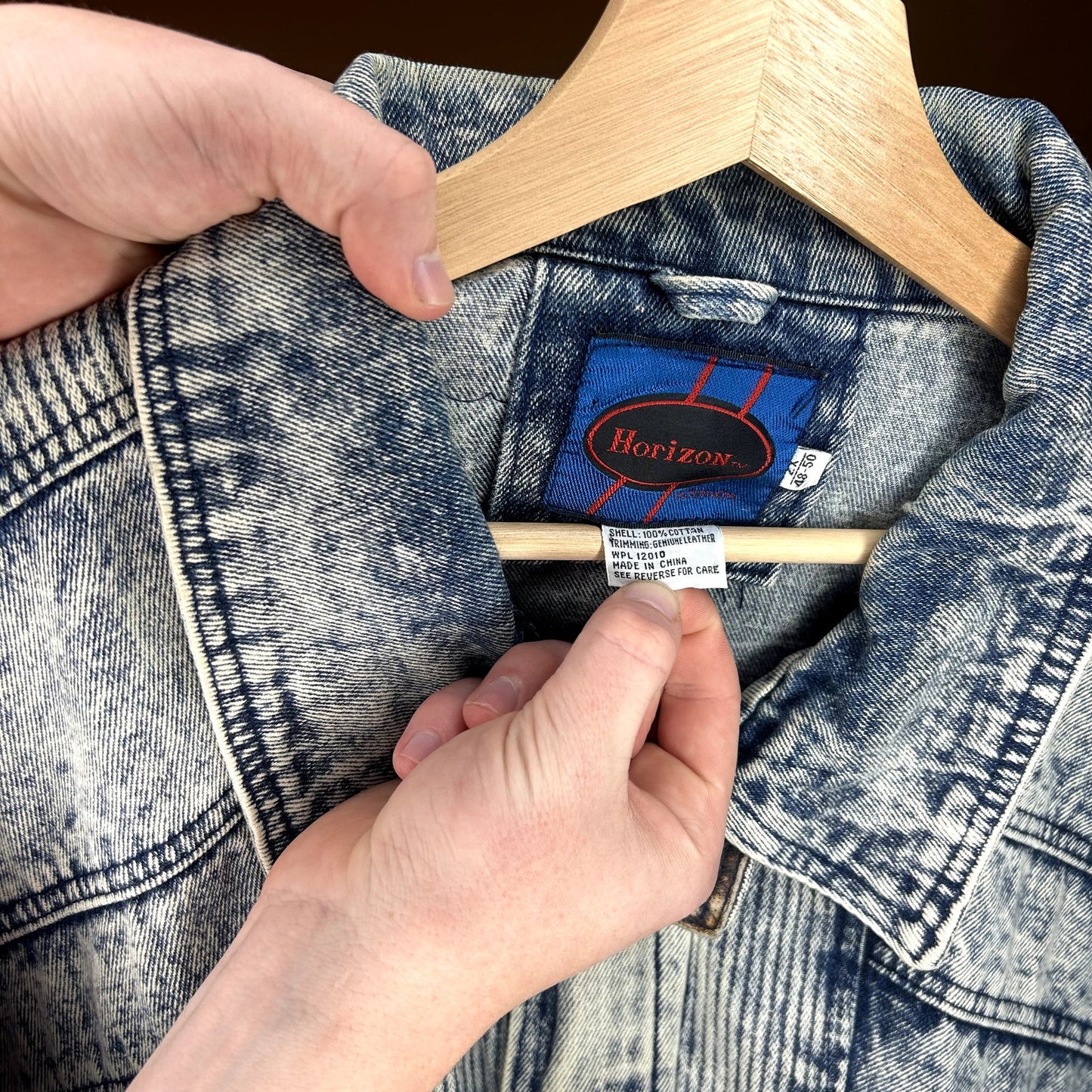 Y2k Acid Washed Horizon Denim Jacket