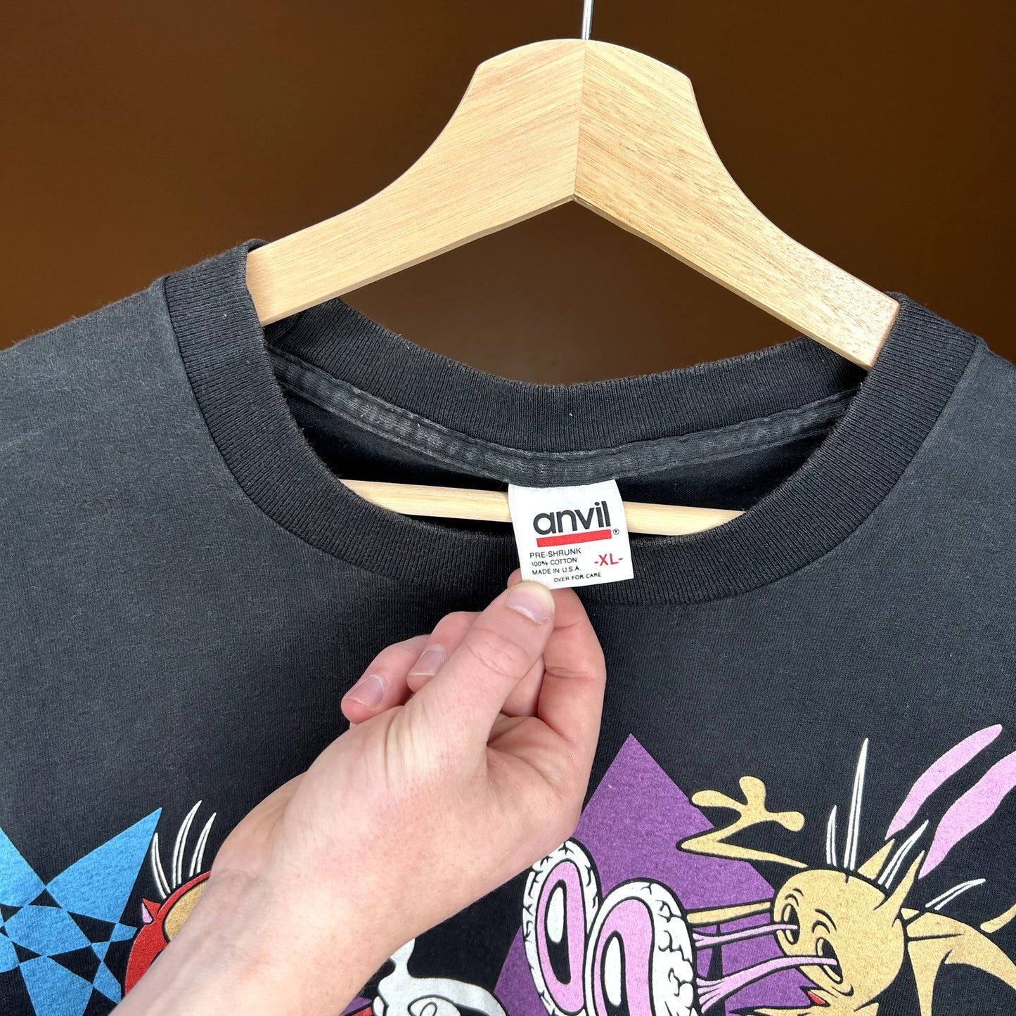 Rare Vintage 90s Ren & Stimpy AOP Size XL
