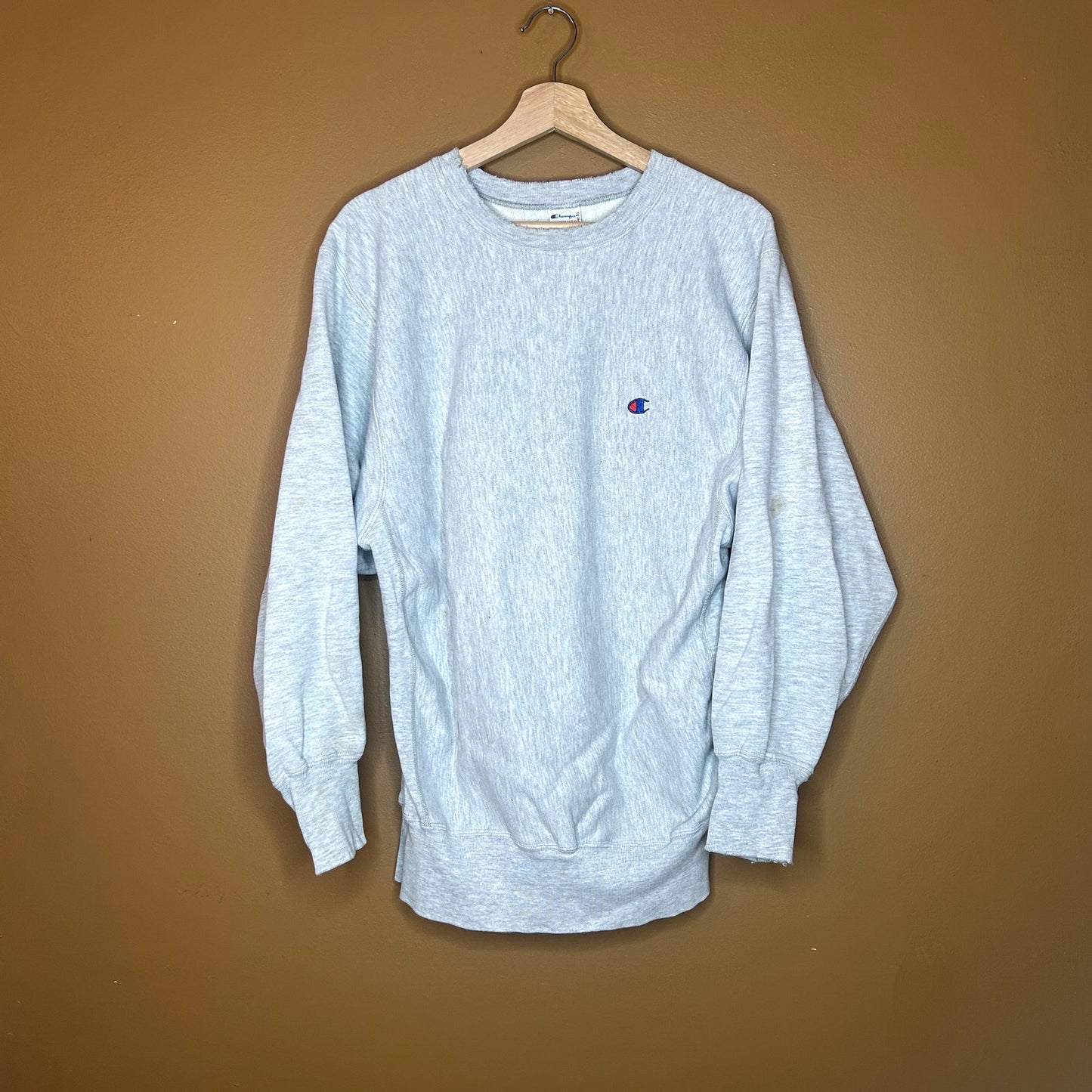Vintage 90s Gray Reverse Weave Crewneck XL