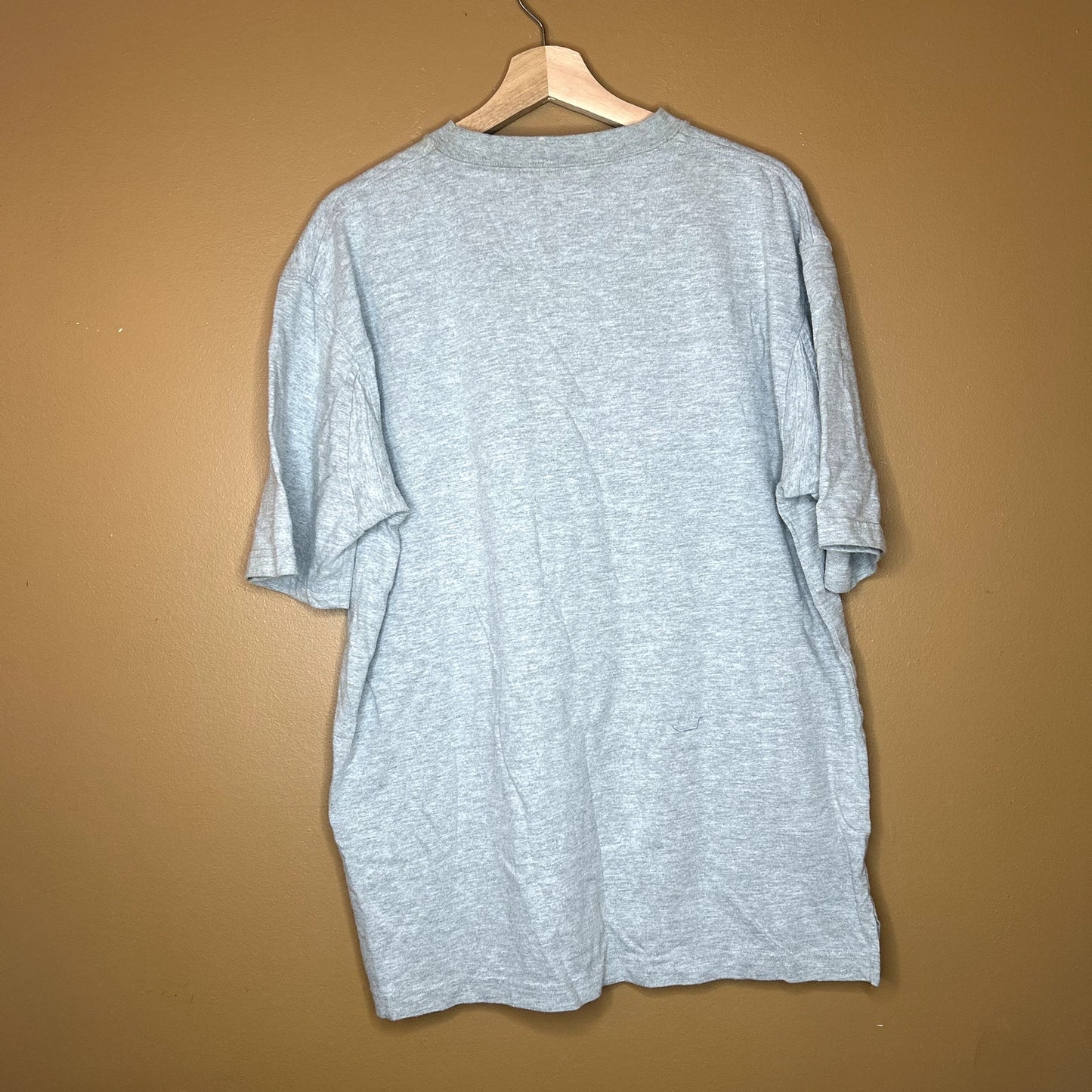 Vintage Willis & Geiger Gray T-Shirt Has Stained Neck