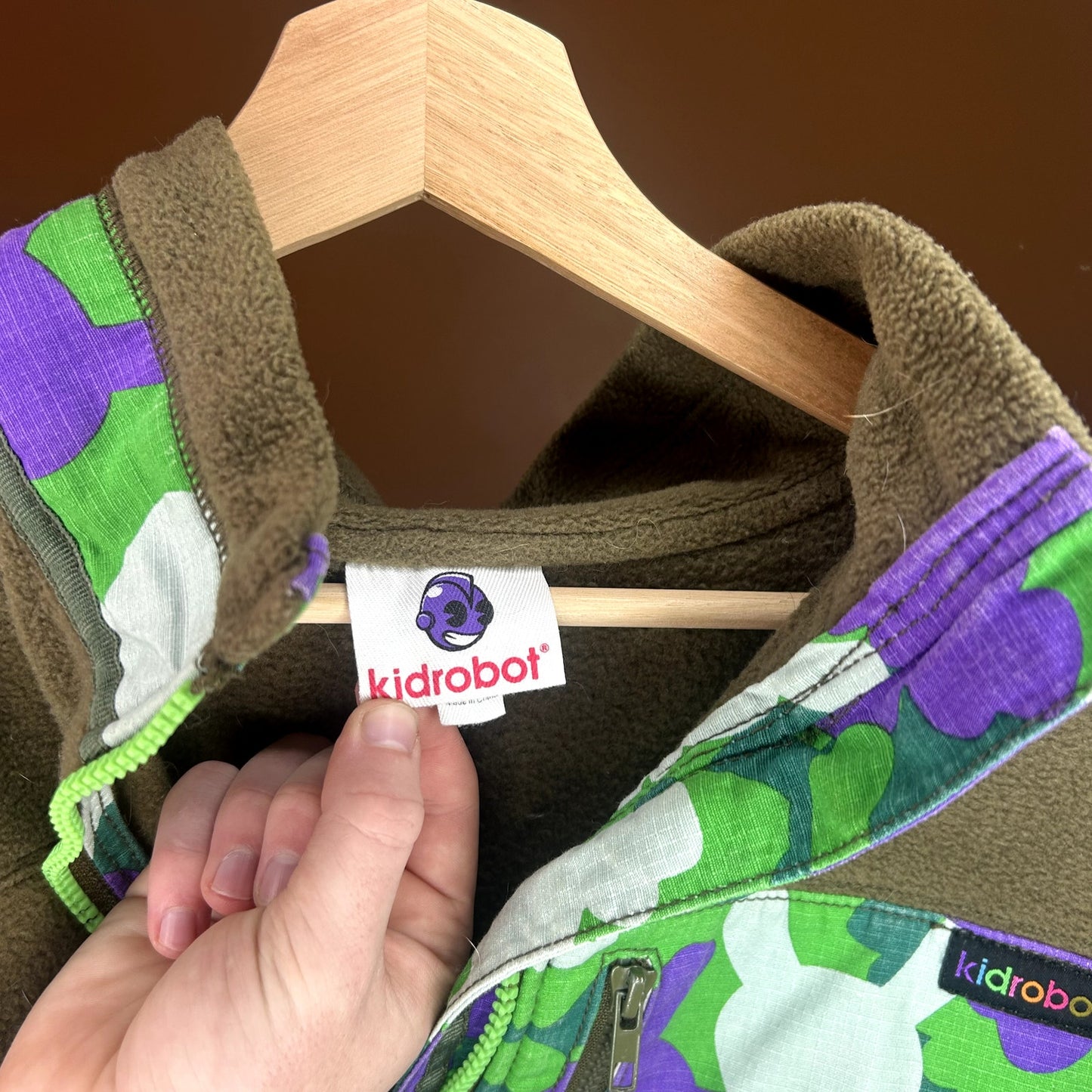 Rare Kid Robot Fleece Zip-Up jacket Medium