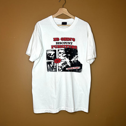 Vintage 90s Ed Gein's Discount Furniture T-Shirt