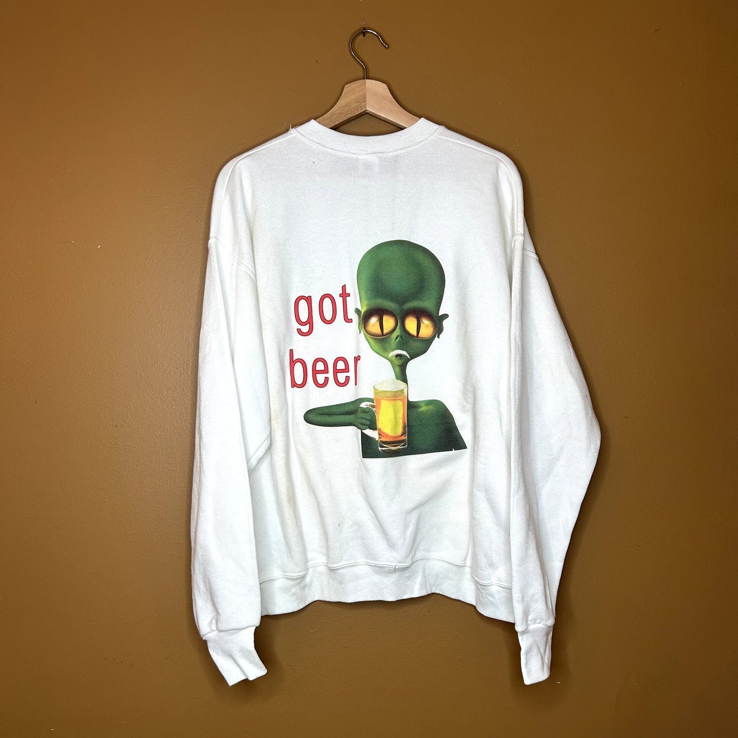 Vintage 90s Test print Crewneck Alien X Hockey Large
