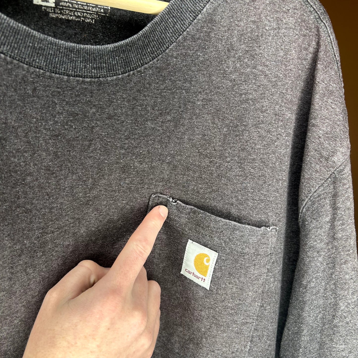 Modern Gray Carhartt Pocket T-Shirt XXL
