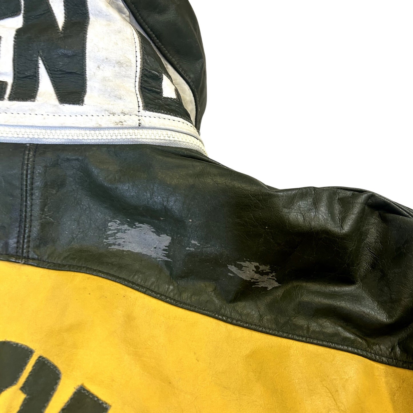 Vintage 90s Leather Greenbay Packers Coat