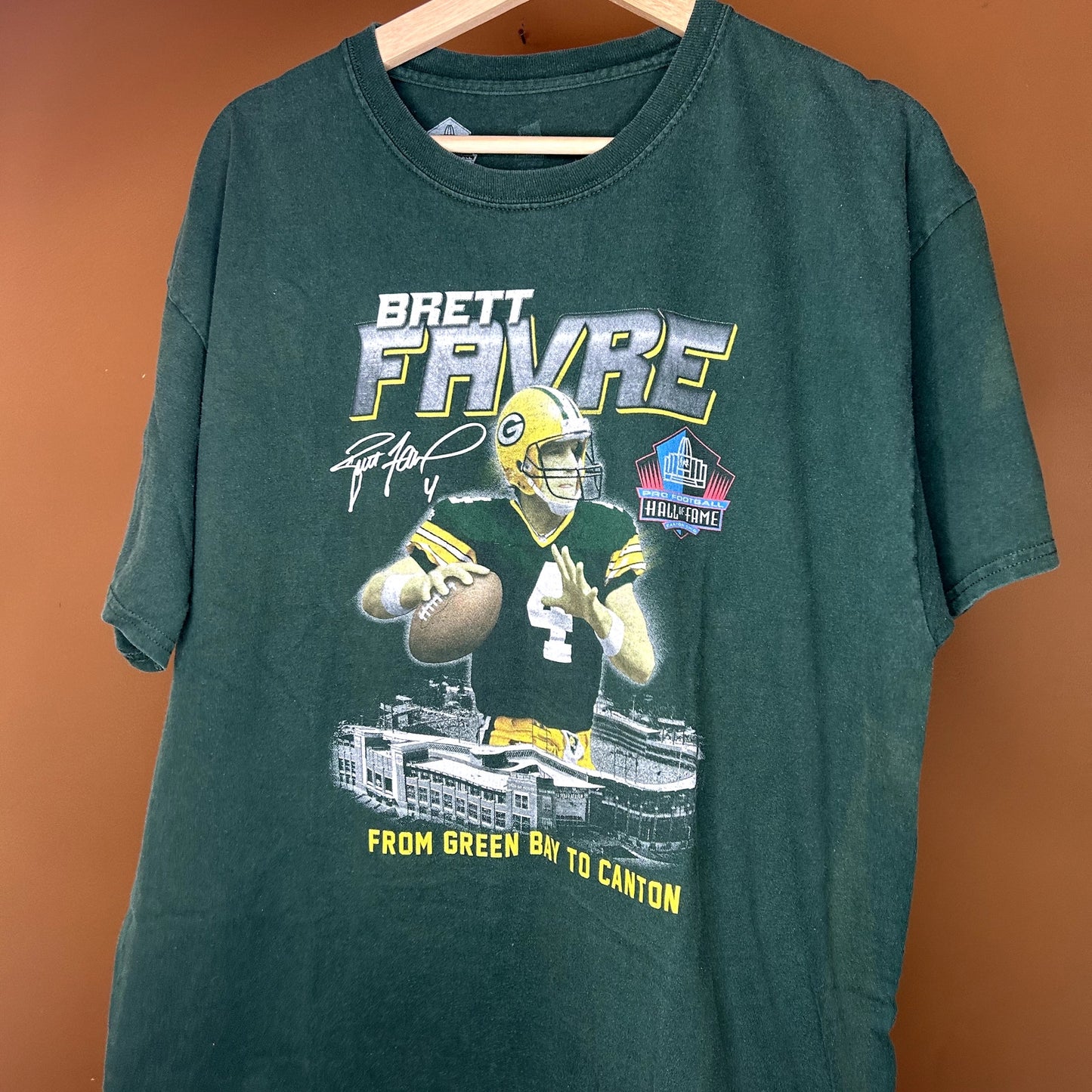 Brett Favre Hall Of Fame T-Shirt Large