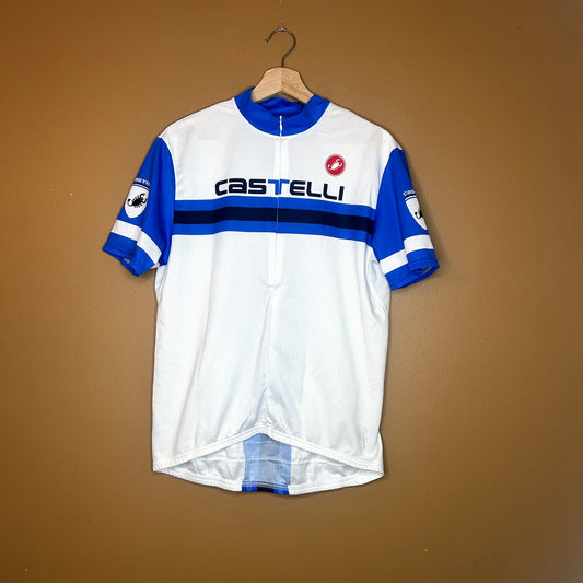 Castelli Biker Jersey Blue and White XL