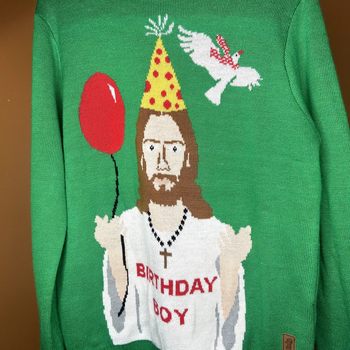 Modern Funny Jesus Christmas Crewneck Medium