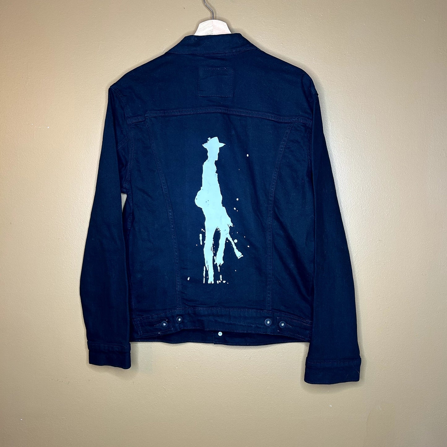 Y2K Black Levis Jacket. Band? Cowboy? Custom