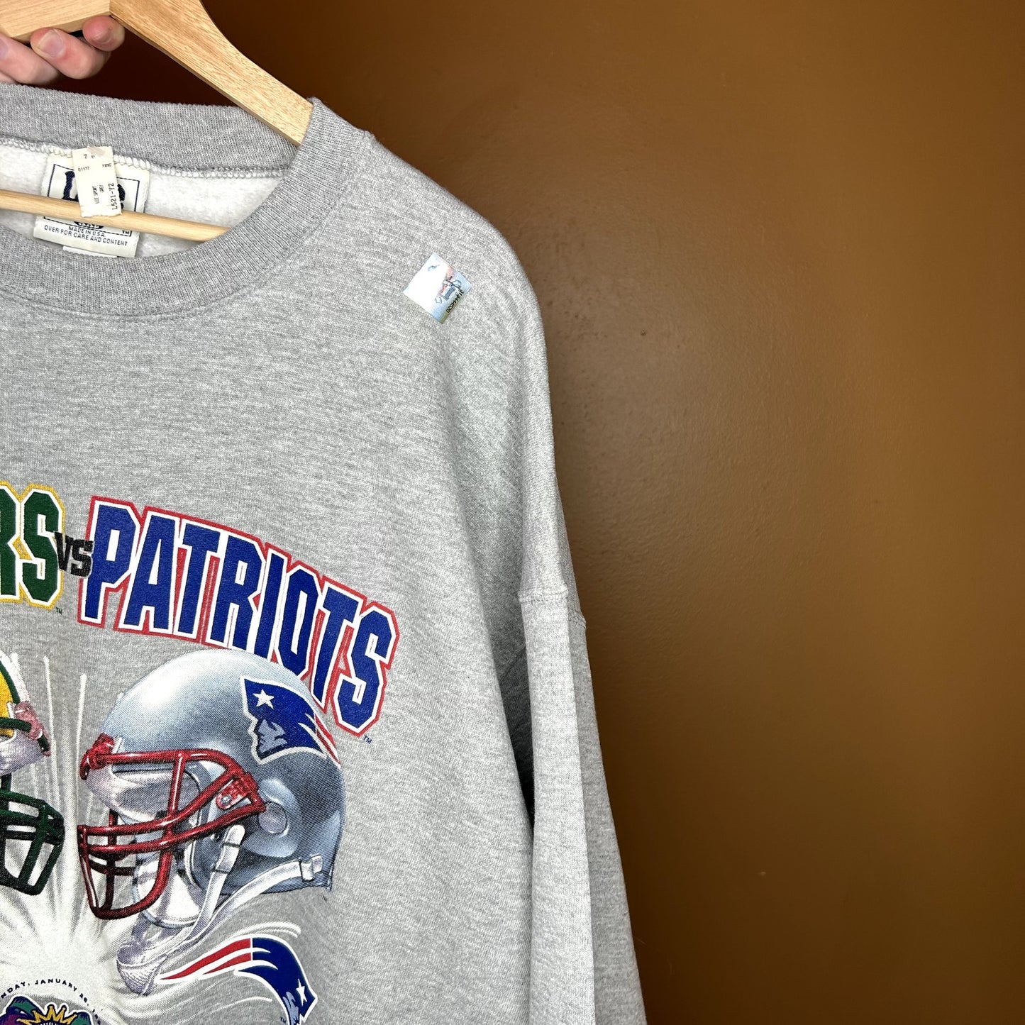 Vintage 90s Packers Super Bowl Gray Crewneck NWT