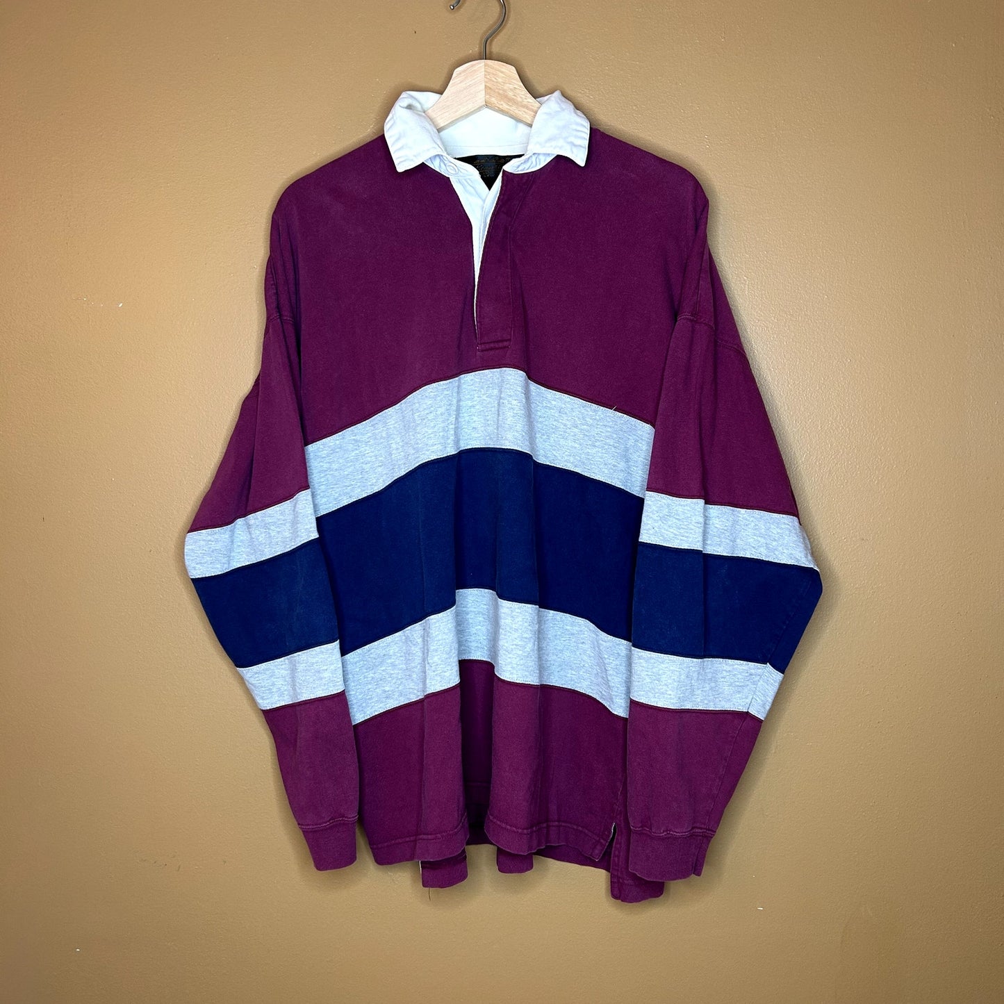 Vintage 90s Eddie Bauer Rugby Long Sleeve Shirt