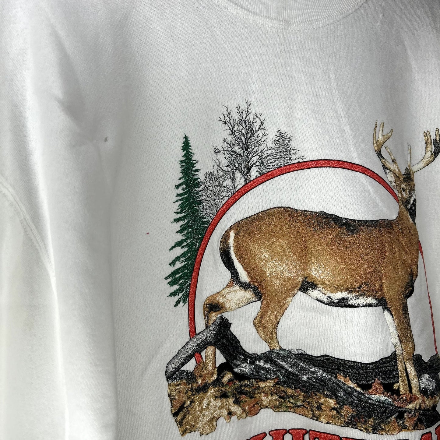 Vintage 90s Test Print White Tail Deer x Pig Crewneck