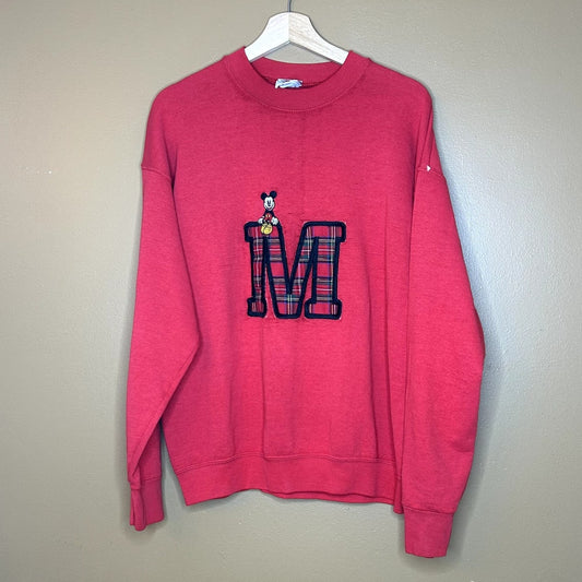 Vintage 90s Red Disney Mickey Mouse Crewneck