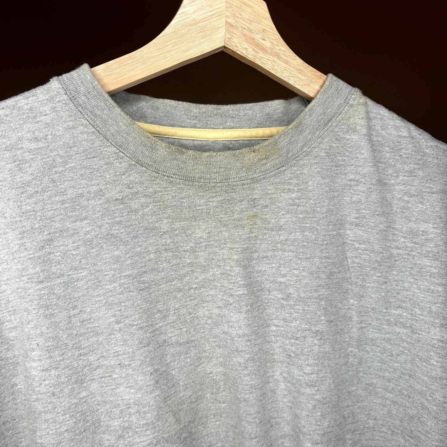 Vintage Willis & Geiger Gray T-Shirt Has Stained Neck