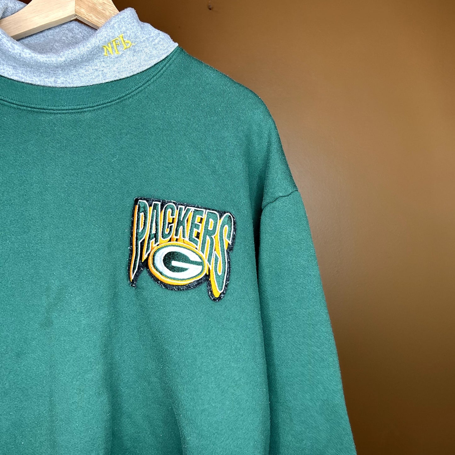 Vintage 90s Green Bay Packers Turtleneck Crewneck XXL