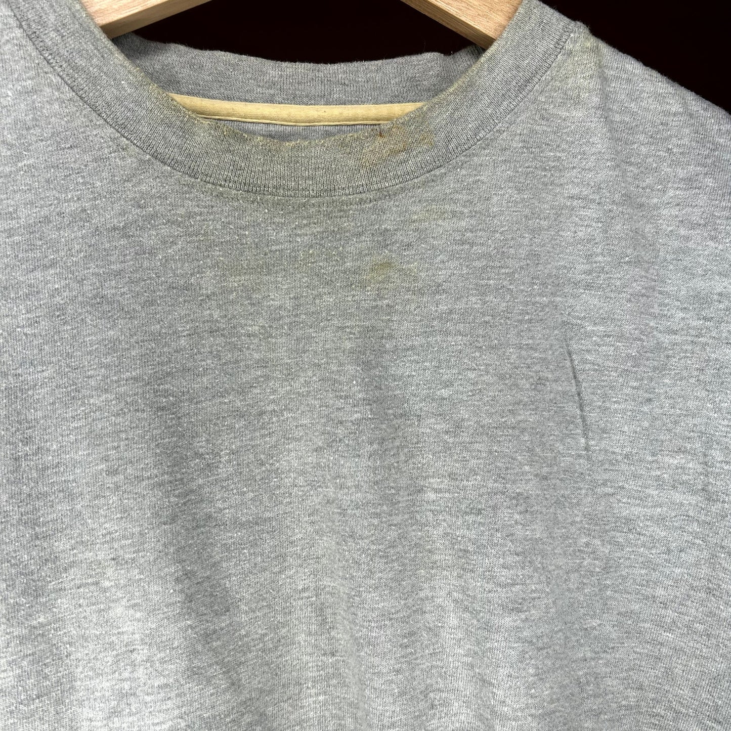 Vintage Willis & Geiger Gray T-Shirt Has Stained Neck
