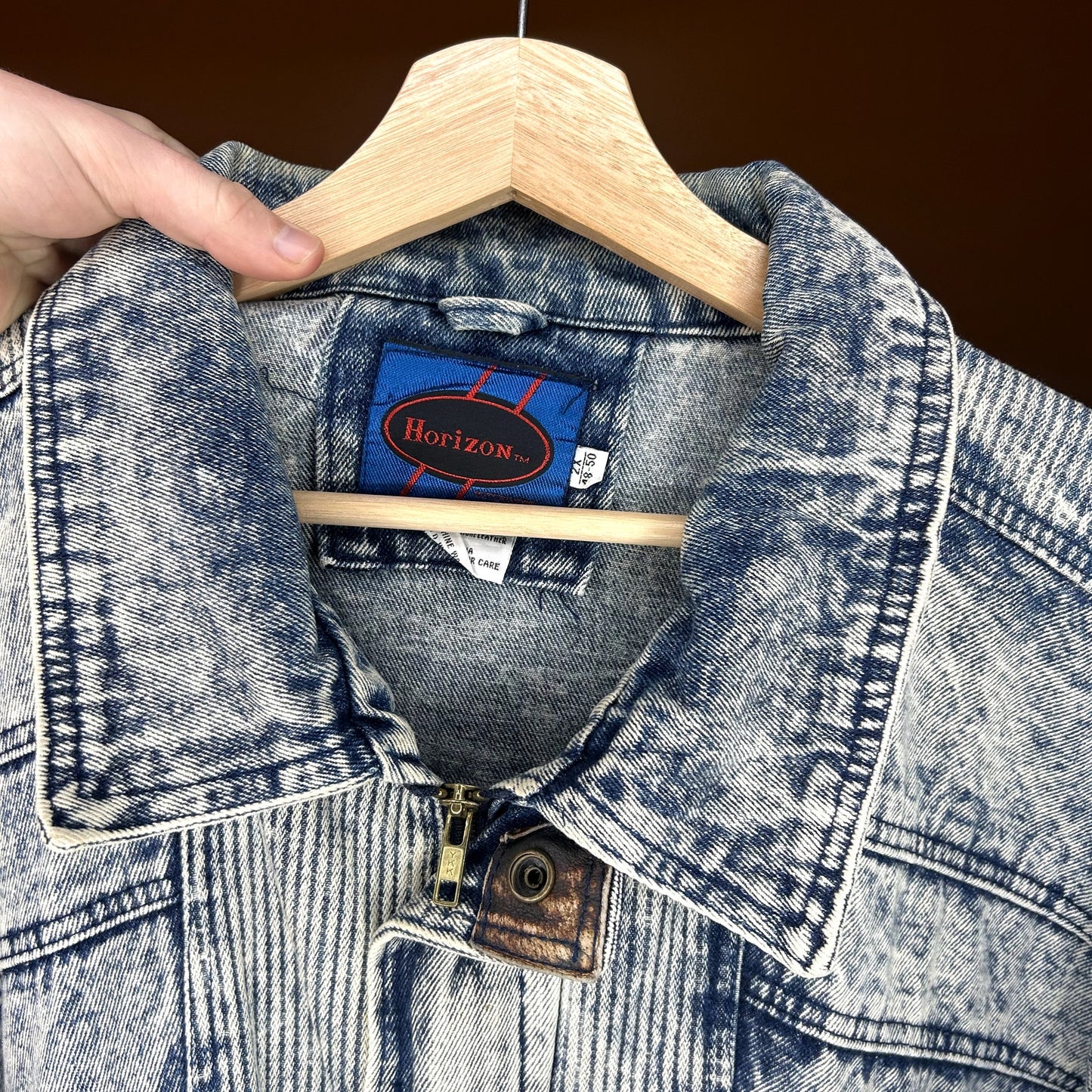 Y2k Acid Washed Horizon Denim Jacket