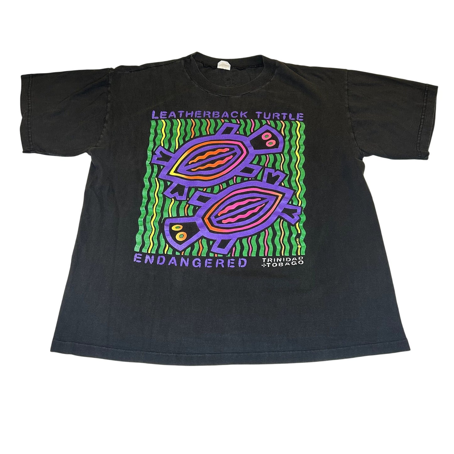 Vintage 90s Endangered Leather Back Turtles T-shirt
