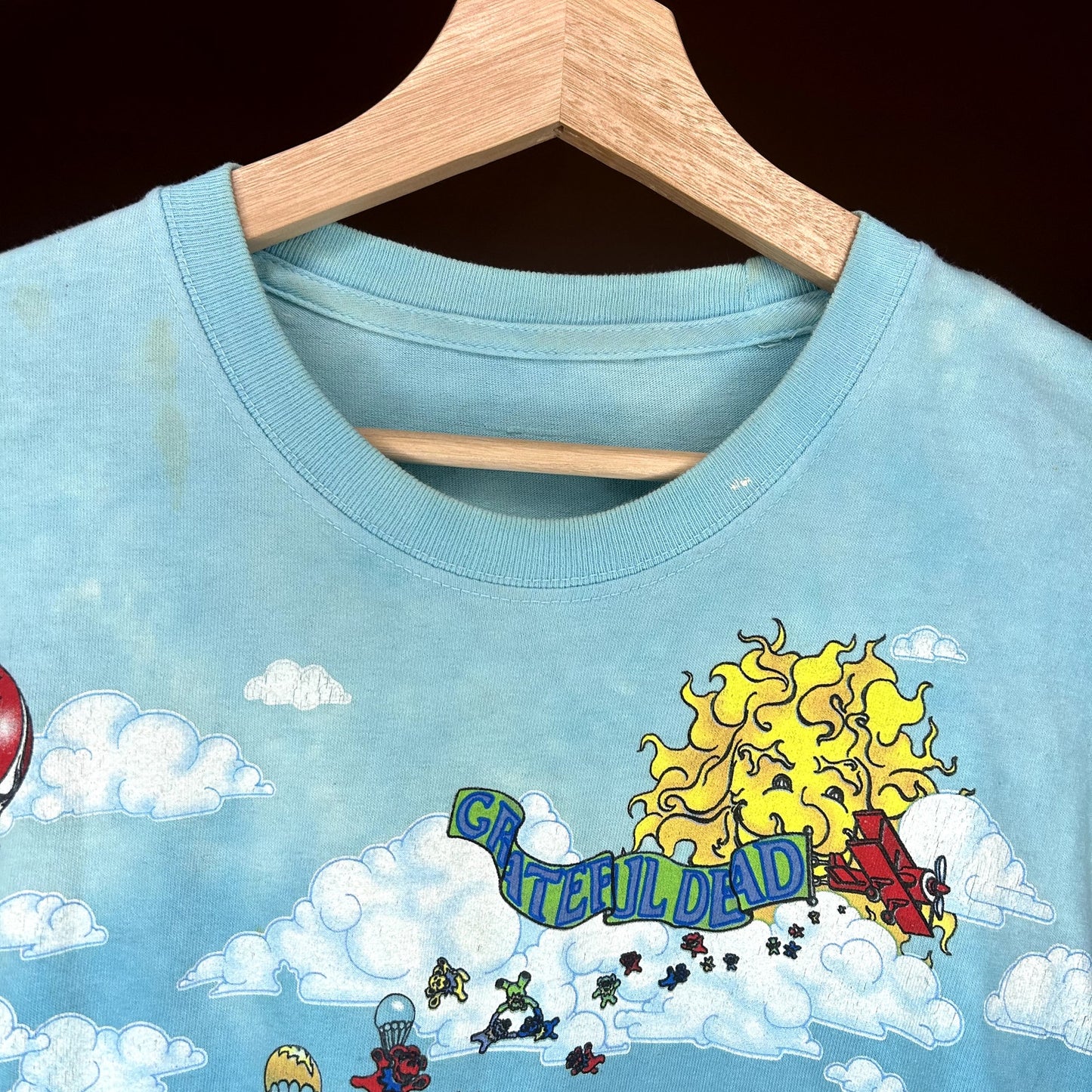 Vintage 90s Grateful Dead Liquid Blue Parachute T-Shirt