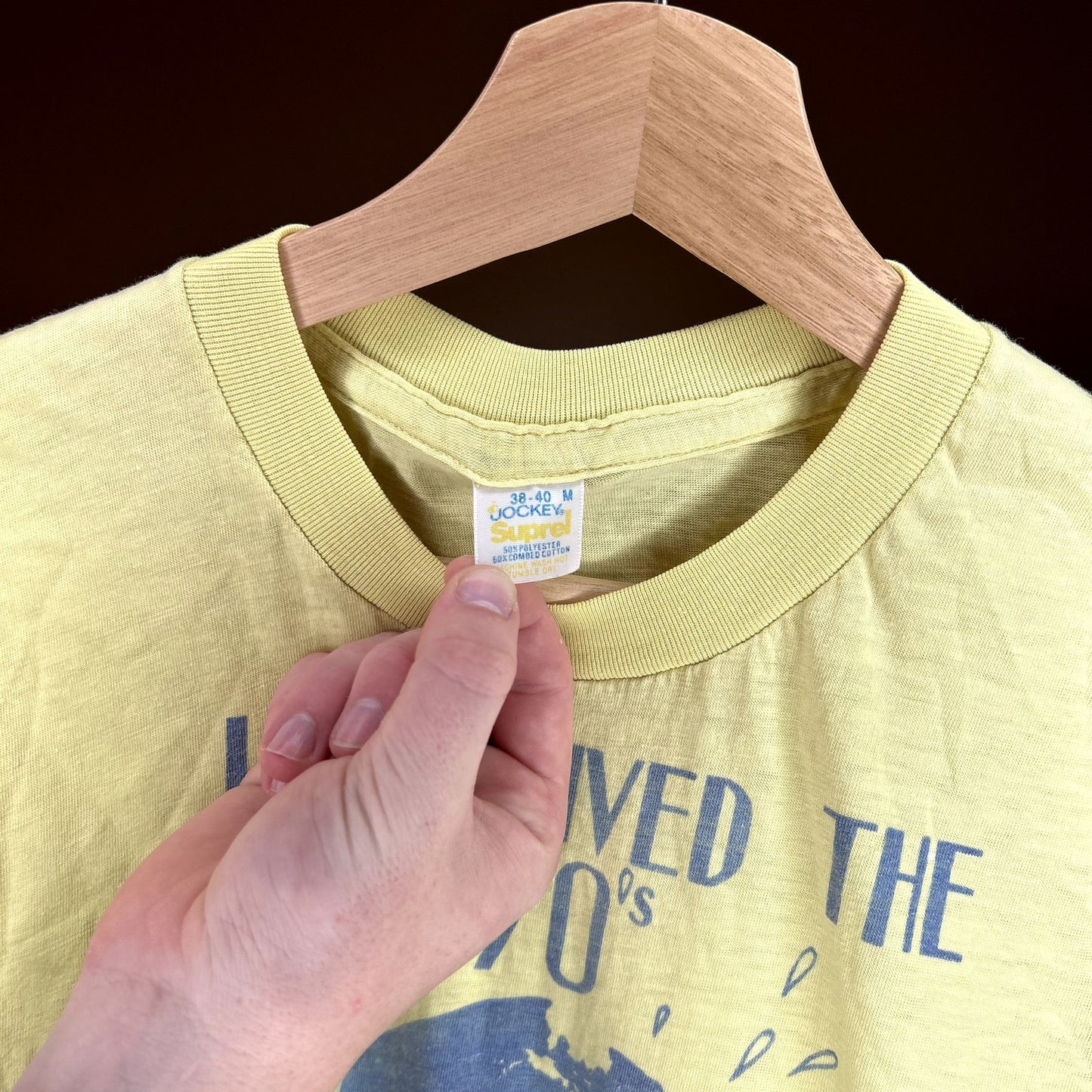 True Vintage Yellow Environment World T-Shirt Medium