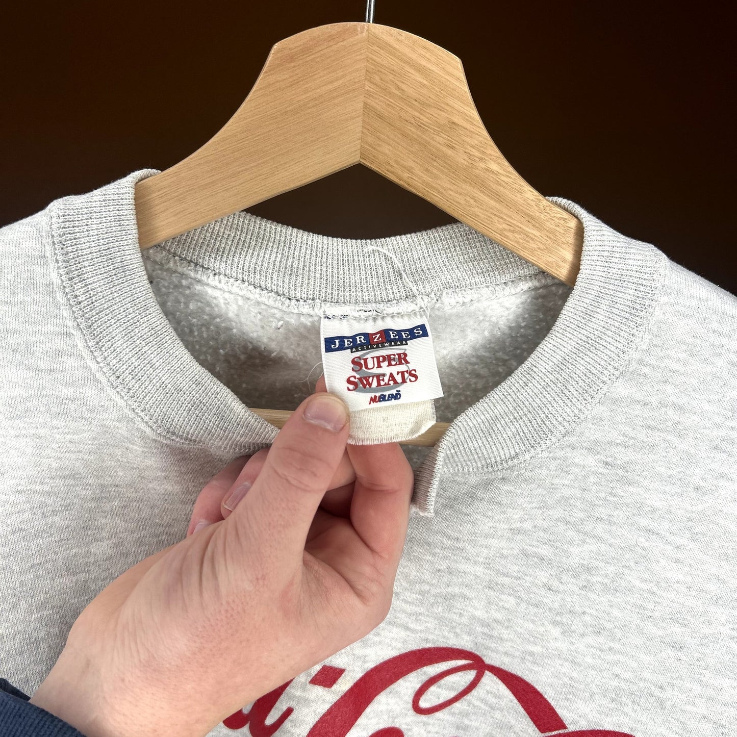 Y2K Coca Cola Gray Crewneck With A Little rip