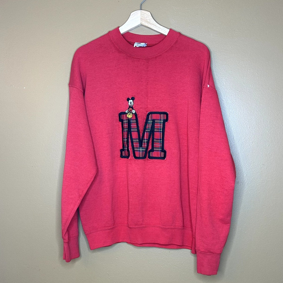 Vintage 90s Red Disney Mickey Mouse Crewneck