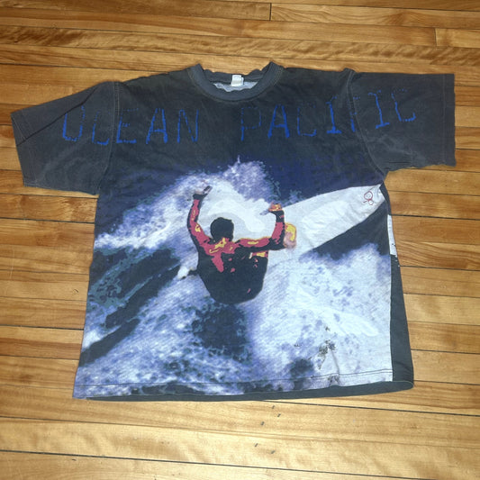Crazy Vintage 90s Ocean Pacific Surfer AOP XL