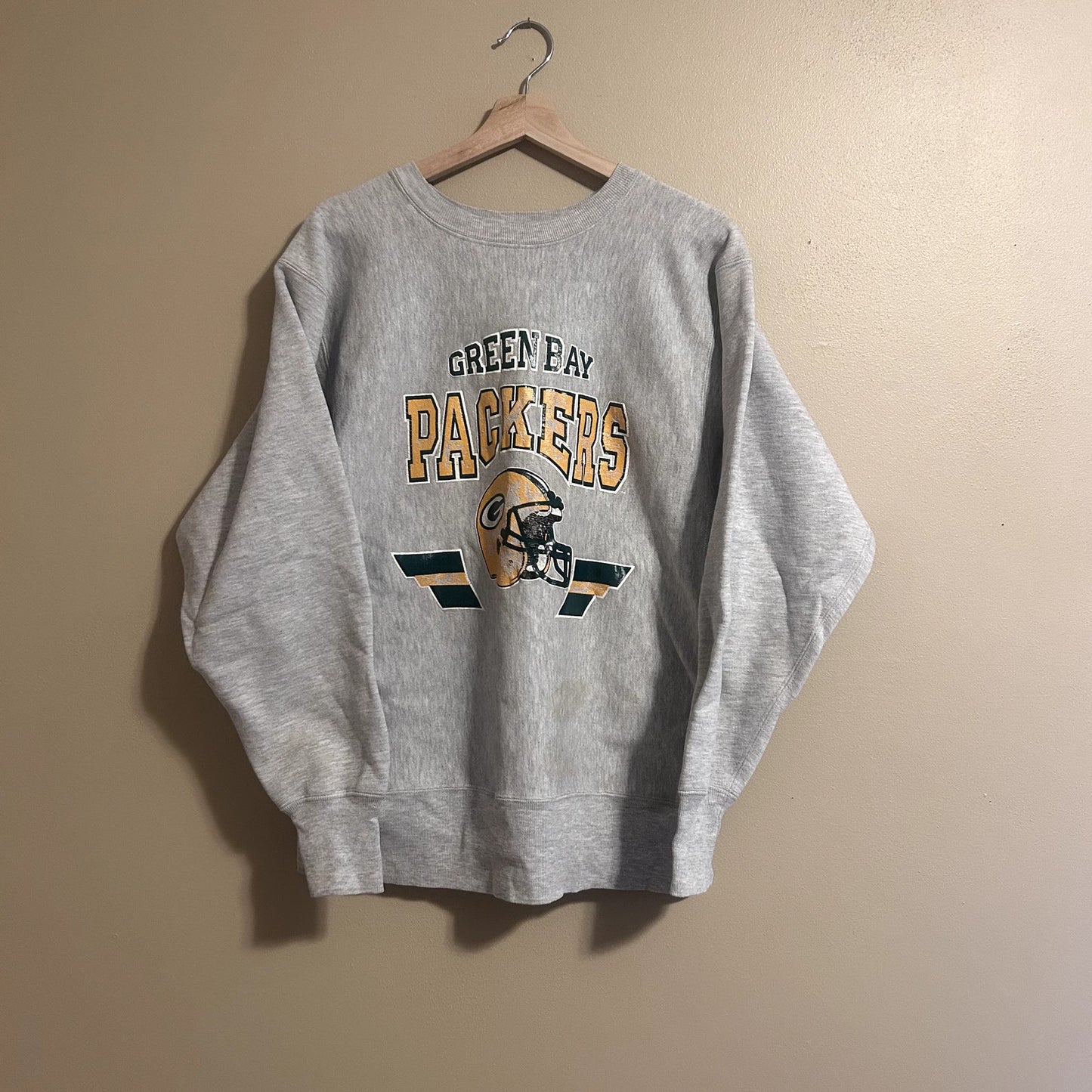 Vintage 90s Packers Reverse Weave Champion Crewneck Large