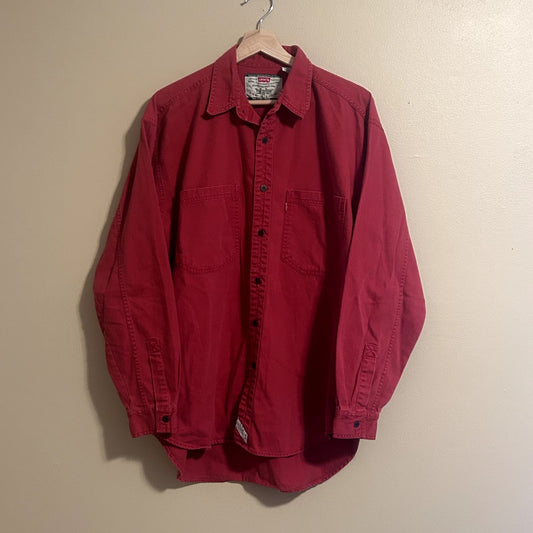Levis Red Button Up Medium