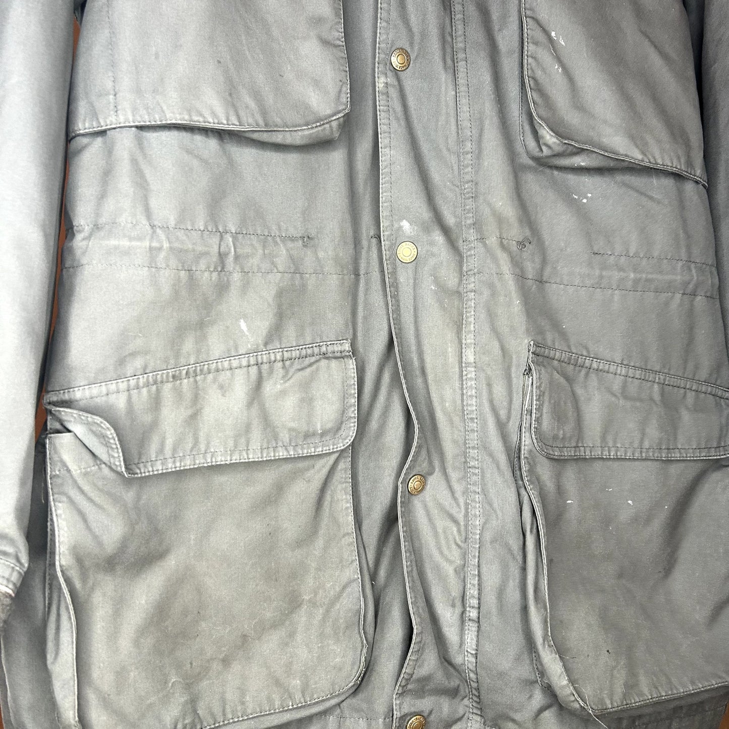 Vintage 90s Eddie Bauer 4 Pocket Lined Olive Jacket