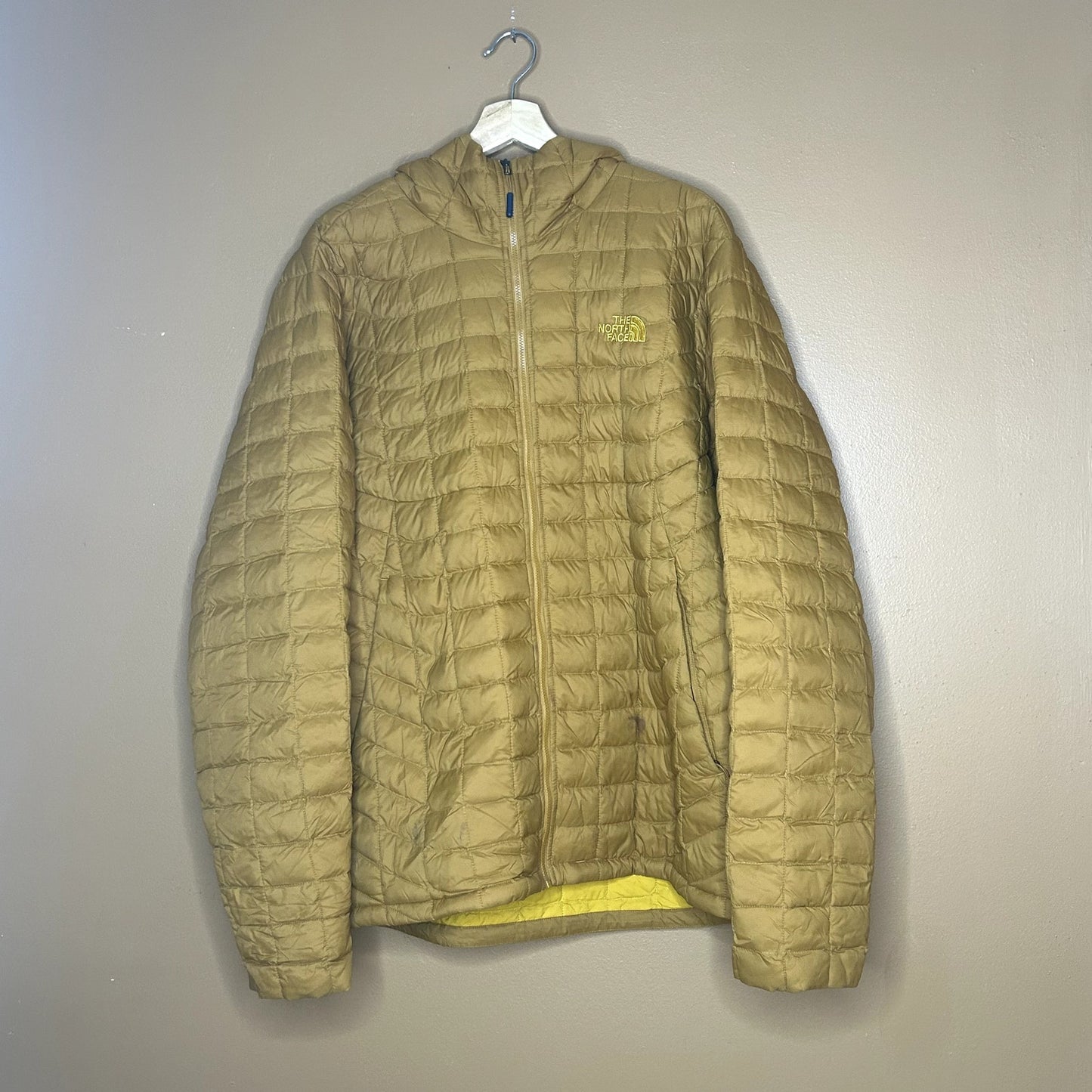 Mustard Yellow The North Face Puffer Jacket Mens XL