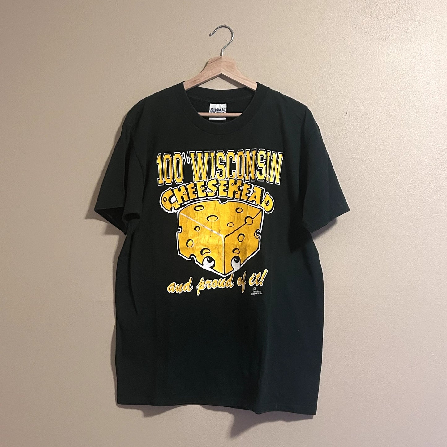 Vintage 90s Wisconsin Cheese Heads T-Shirt Large